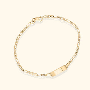 14K Gouden armband met naam | Figaro | 16-18 cm