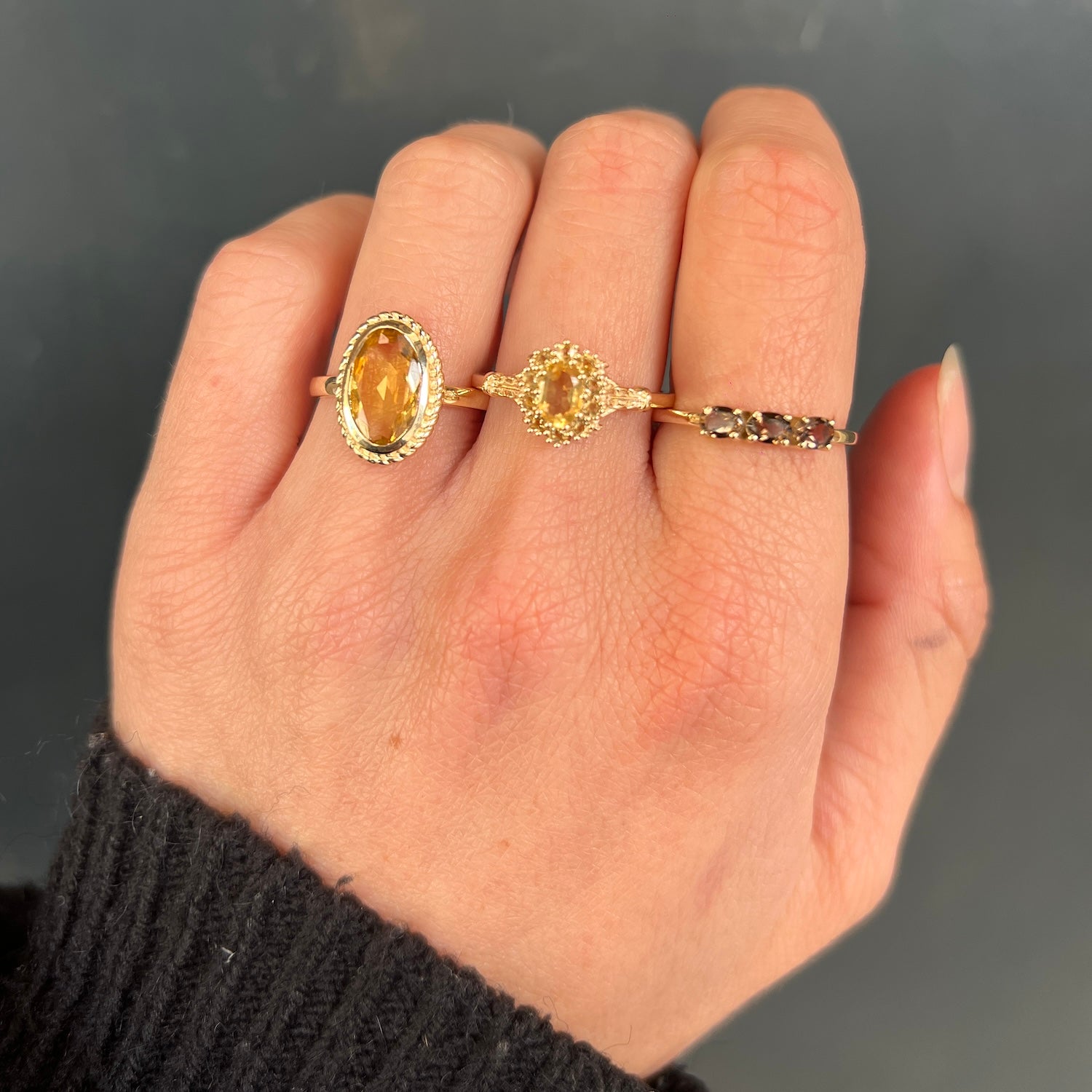 Vintage Luna Citrine | 14K Gold