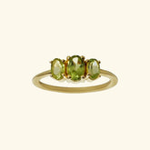 Vintage Triple Peridot ring